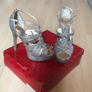 Guess ‘Mitzie’ Gold & Silver Heels
